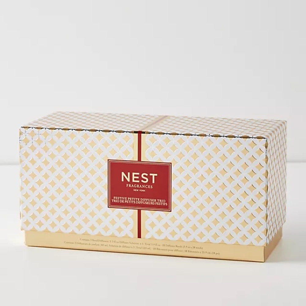 NEST Fragrances Festive Petite Diffuser Trio, 3 Scent Set, New in Box